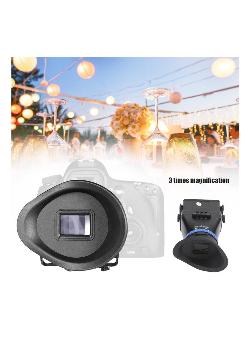 Captaintech SYOSI Camera Viewfinder, Professional 3X Magnification LCD Viewfinder Magnifier for 3in/3.2in LCD Screen, Adjustable DSLR Viewfinder for Camcorder, DSLR/SLR Camera, Camera Screen Sunshade Hood - Image 3