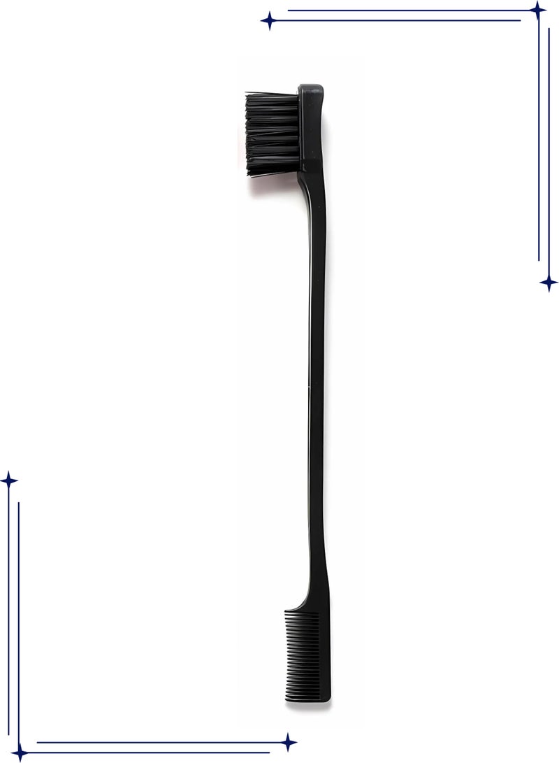 برايم بي جافاودان 2 في 1 فرشاة التحكم في حواف الشعر مشط فرشاة حواجب مزدوجة الجوانب لتصفيف الشعر وأمشاط الرموش وفرشاة الحواجب للنساء والرجال والأطفال - Image 1