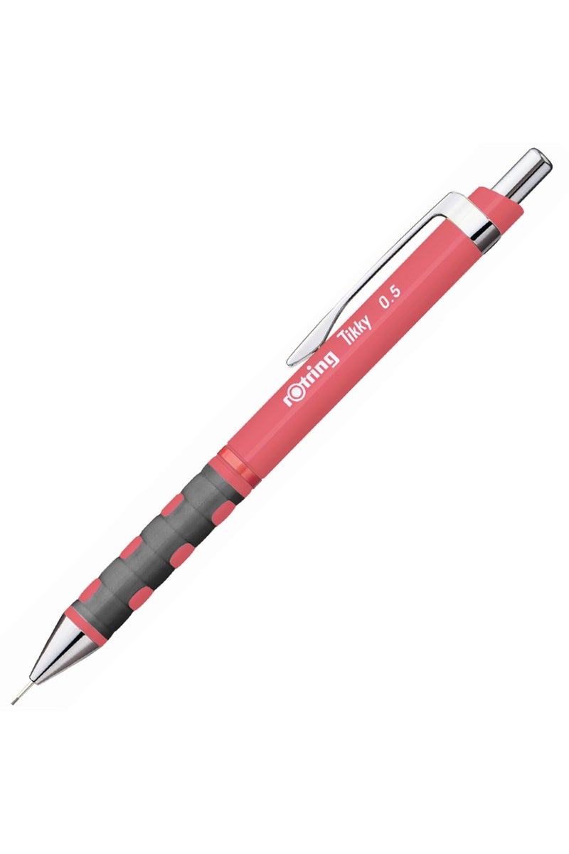 rOtring Tikky Pastel Mechanical Pencils | HB 0.5 mm | Tea Rose | with Comfort Rubber Grips