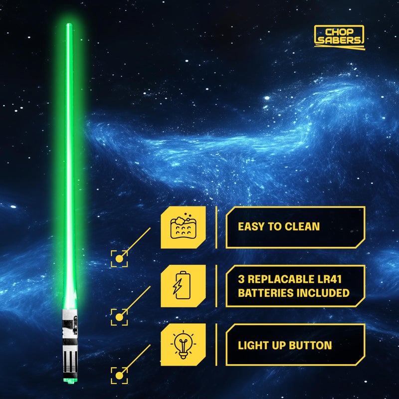 ChopSabers Lightsaber Chopsticks Light Up - LED Glowing Light Saber Star Wars Chop Sticks - Reusable Sushi Lightup Sabers Chopstick Set Of 2 Green and Red Pairs - Image 4