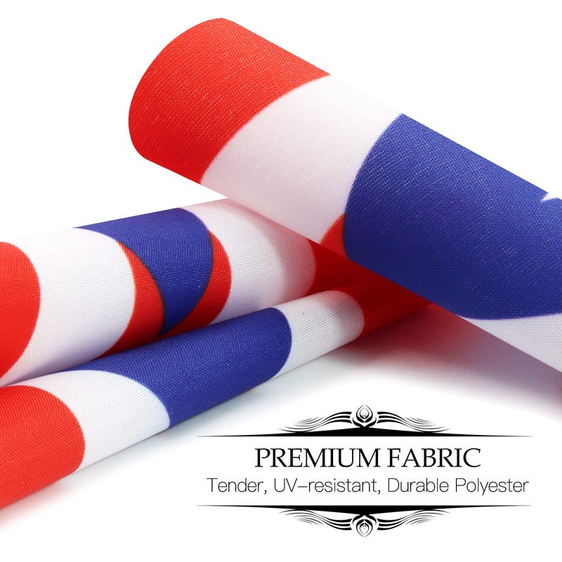 Anley Puerto Rico Deluxe Desk Flag Set - 6 x 4 Inch Miniature Puerto Rican Desktop Flag with 12" Solid Pole - Vivid Color and Fade Resistant - Black Base and Spear Top - Image 5