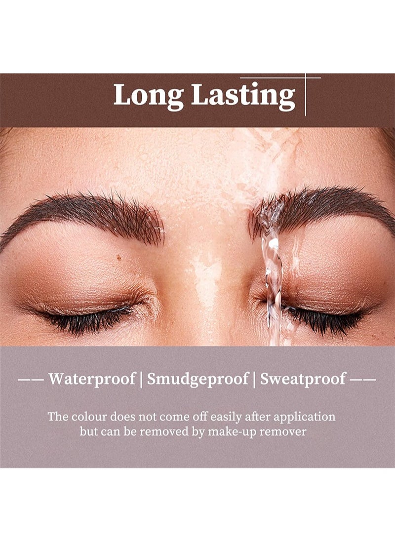 FLORA RUBY - Eyebrow Cream, Waterproof Eyebrow Cream Quick Dry Eyebrow Pomade, Natural High Pigmented Sweatproof 3D Shaping Eyebrow Soap Brow Glue With Brush (01 Dark Brown) - Image 1