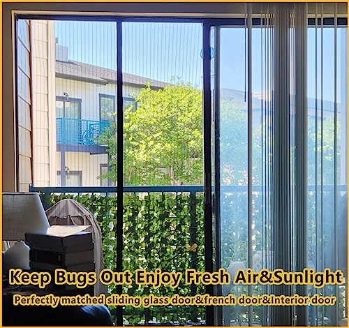 Elytsemoh Magnetic Screen Door-Fit 38x82inch Door-Screen Door Itself Size 40x84inch-Screen Door Mesh Keeps Bugs Mosquito Out - Screen Door Magnet for Interior Door Patio Outdoor Gym Crafts Sun House,Black - Image 5