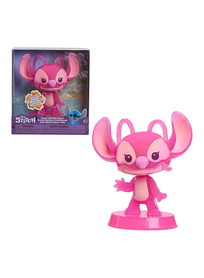 STITCH Disney Lilo & Stitch 4.75" Inch (13 cm) Angel Bobblehead Collectible Figure, Officially Licensed Kids Toys By Just Play, Suitable for Children, Boys and Girls, Aged 3 Years+ - Image 1