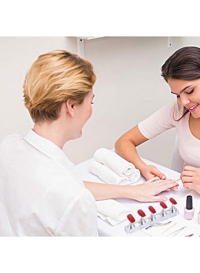 Etercycle Acrylic Nail Display Stand DIY Nail Crystal Holder Magnetic Practice Stands with Reusable Adhesive Putty Clay for False Nail Tip Manicure Tool (2 Sliver) - Image 5