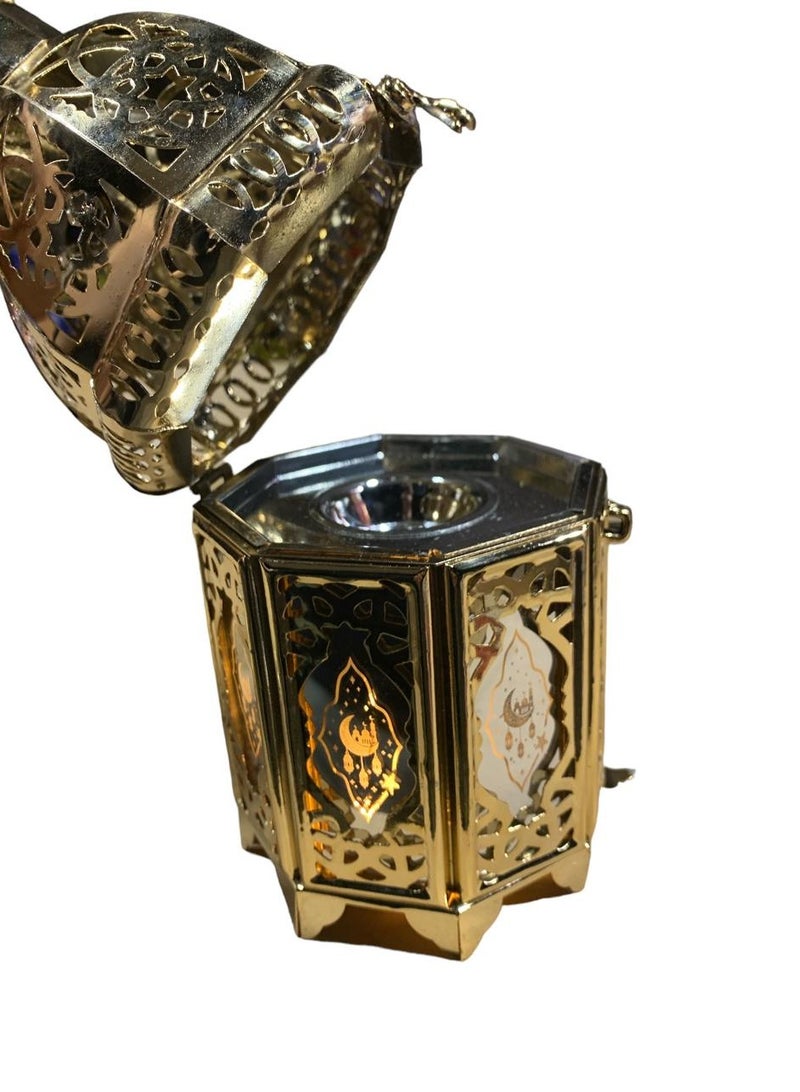 Ramadan Lantern Metal Golden Incense 2 * 1 Imported - Image 2
