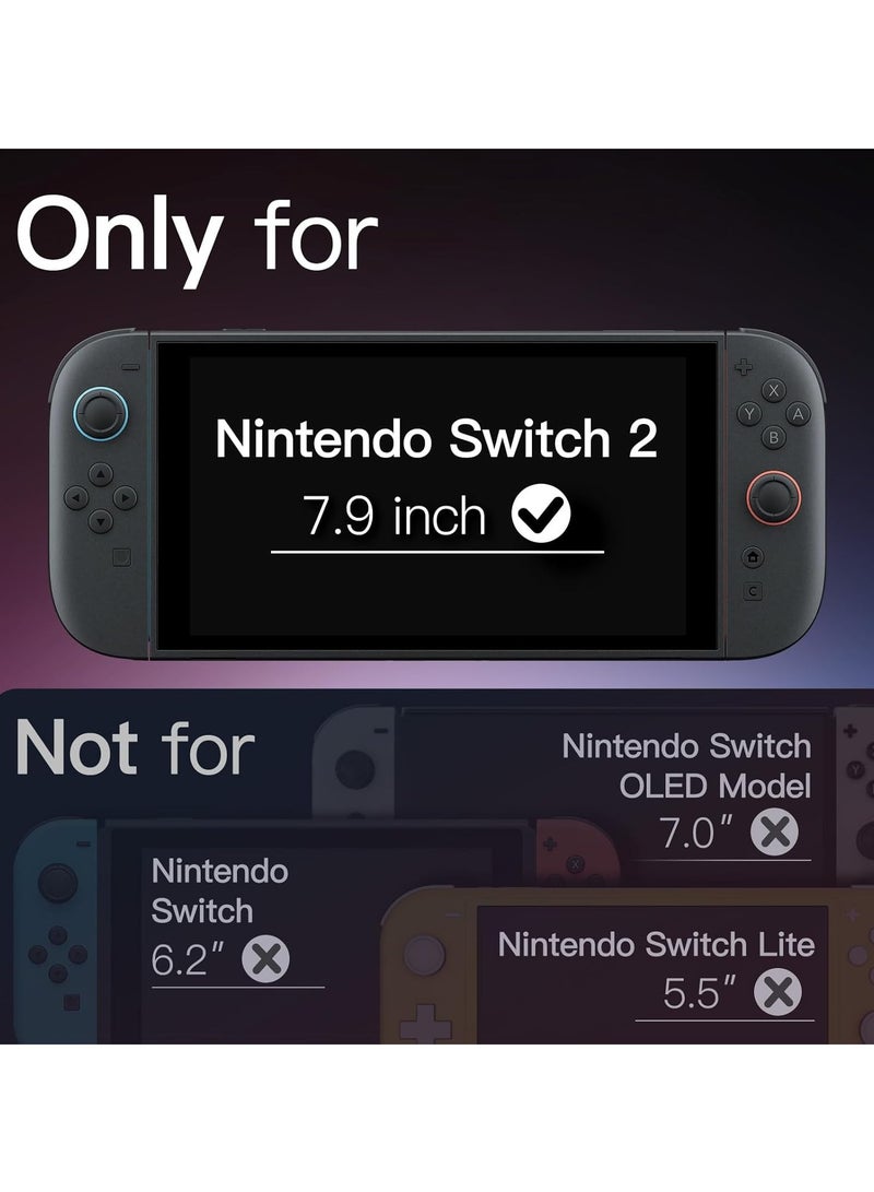 Screen Protector for Nintendo Switch 2 2025,9H Tempered Glass Film,Anti-Scratch,HD Clear,2-Pack - Image 2