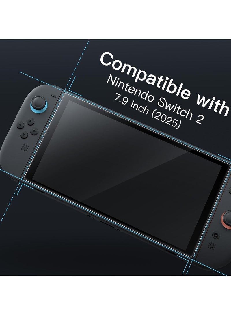 Screen Protector for Nintendo Switch 2 2025,9H Tempered Glass Film,Anti-Scratch,HD Clear,2-Pack - Image 3