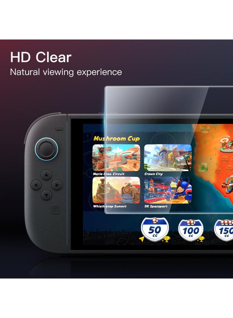 Screen Protector for Nintendo Switch 2 2025,9H Tempered Glass Film,Anti-Scratch,HD Clear,2-Pack - Image 4