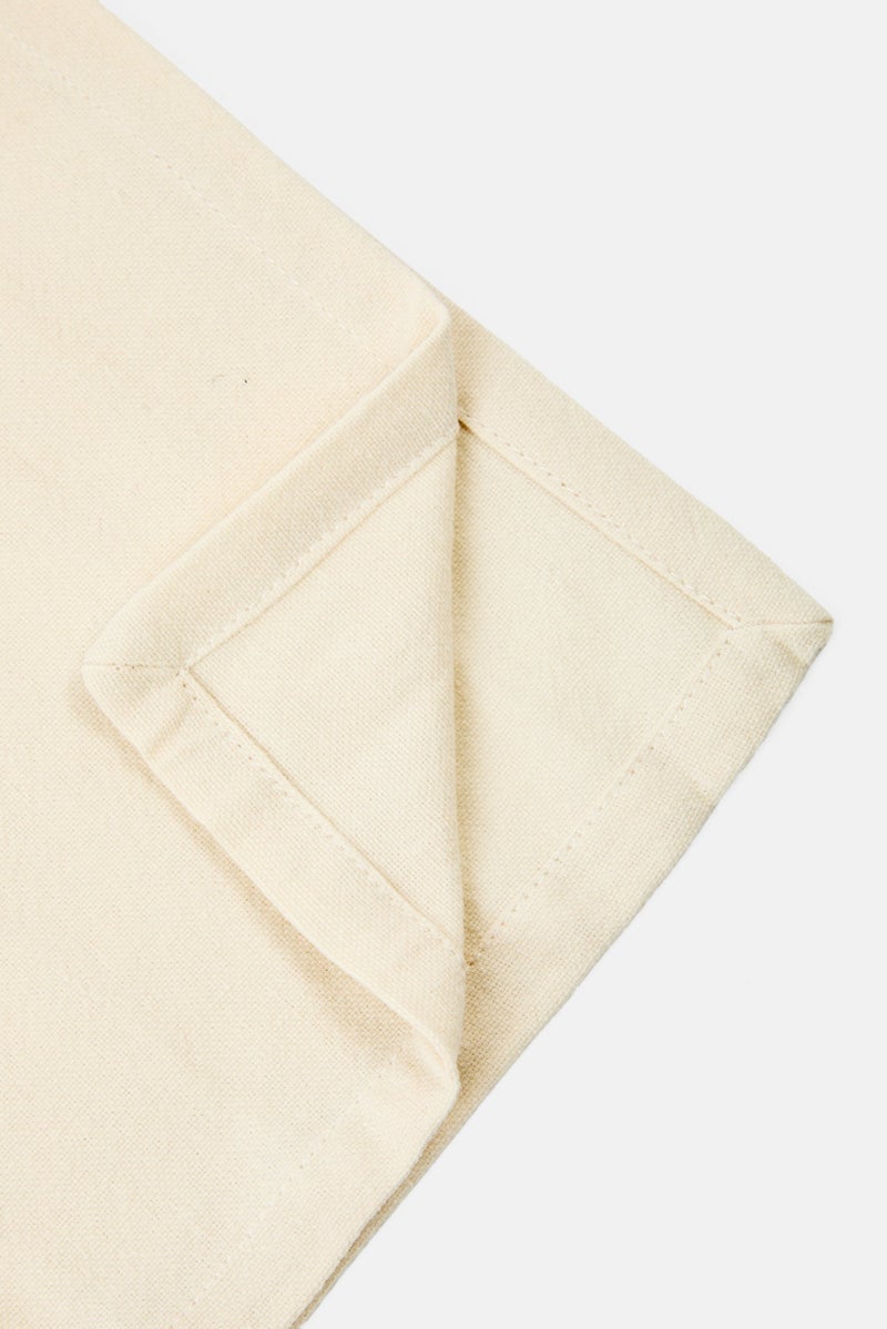 Muy Mucho 2 Pieces Solid Napkins 40 x 40 cm, Cream  - Image 3
