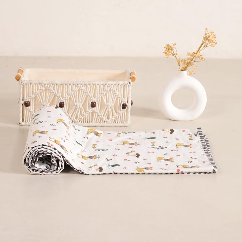 HOMEMONDE 100% Cotton Reversible Dohar for Newborn Baby Boy and Girl, 3 Layer Baby Dohar, Soft & Breathable, Ideal for All Seasons, 0-4 Years, Size- 48" x 48" (122 cm x 122 cm) - Tender Tales - Image 1