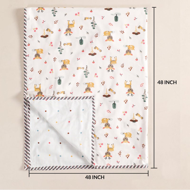HOMEMONDE 100% Cotton Reversible Dohar for Newborn Baby Boy and Girl, 3 Layer Baby Dohar, Soft & Breathable, Ideal for All Seasons, 0-4 Years, Size- 48" x 48" (122 cm x 122 cm) - Tender Tales - Image 3