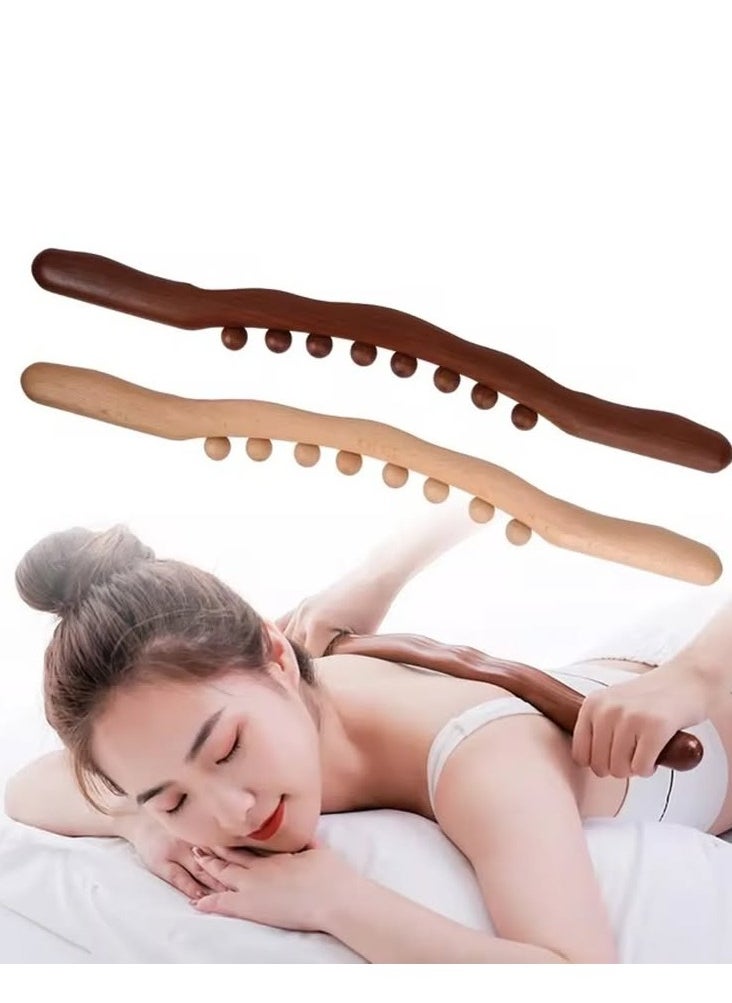 Generic "Full Body Wooden Massage Tool – Wooden Gua Sha Stick for Face, Hands, and Body (Single Piece, Color May Vary)"  - Image 1