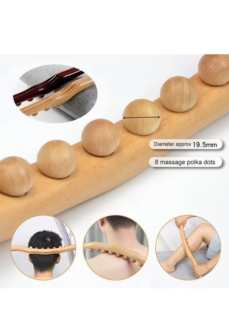 Generic "Full Body Wooden Massage Tool – Wooden Gua Sha Stick for Face, Hands, and Body (Single Piece, Color May Vary)"  - Image 3