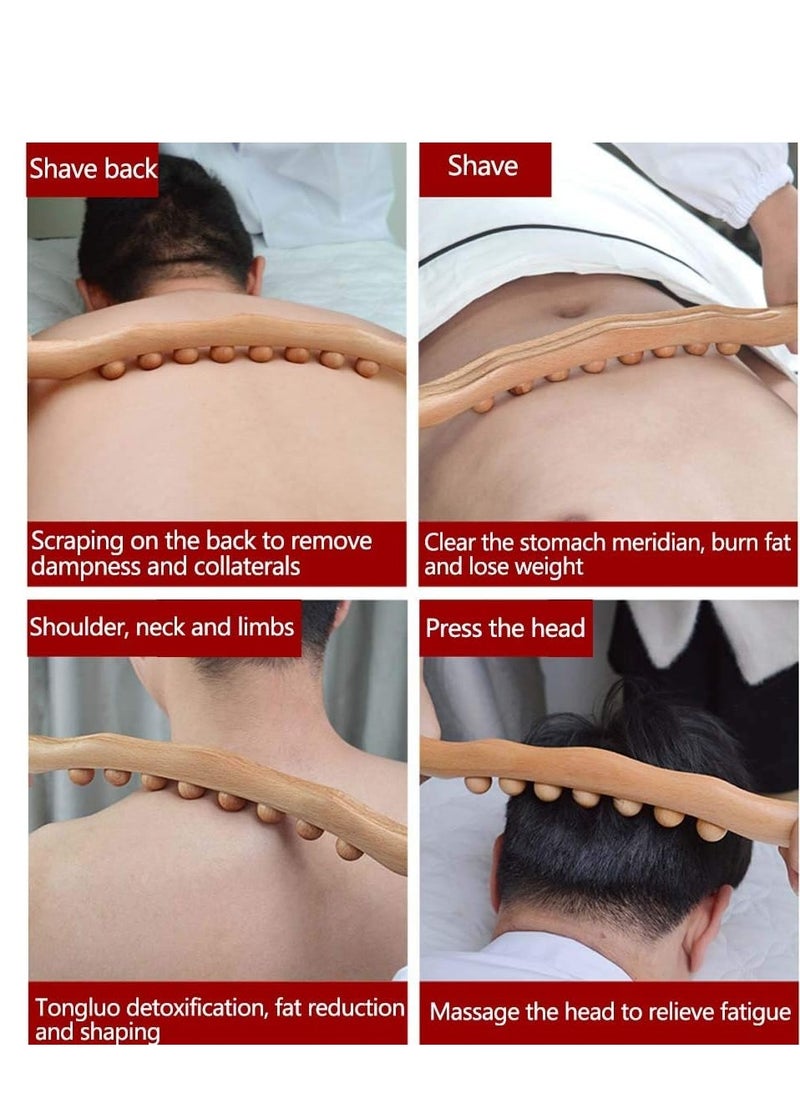 Generic "Full Body Wooden Massage Tool – Wooden Gua Sha Stick for Face, Hands, and Body (Single Piece, Color May Vary)"  - Image 4
