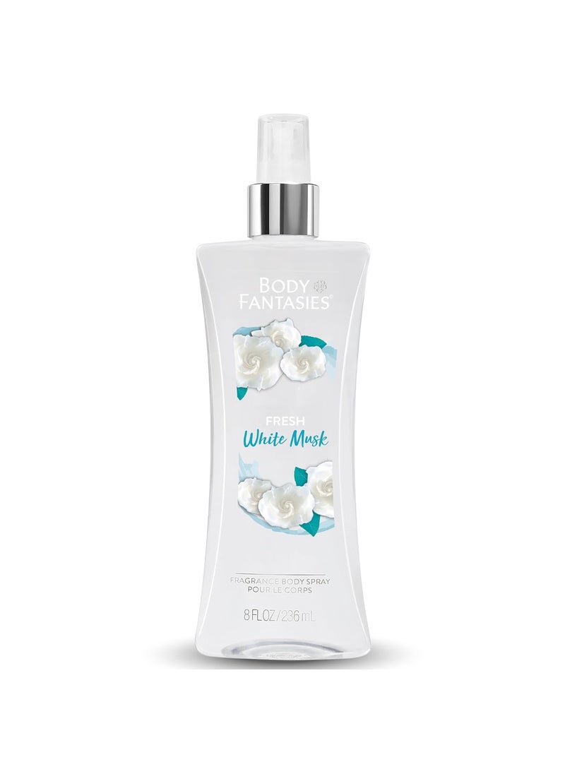 BODY FANTASIES - Body Fantasies Signature Fragrance Body Spray, Fresh White Musk, 8 Fluid Ounce - Image 1