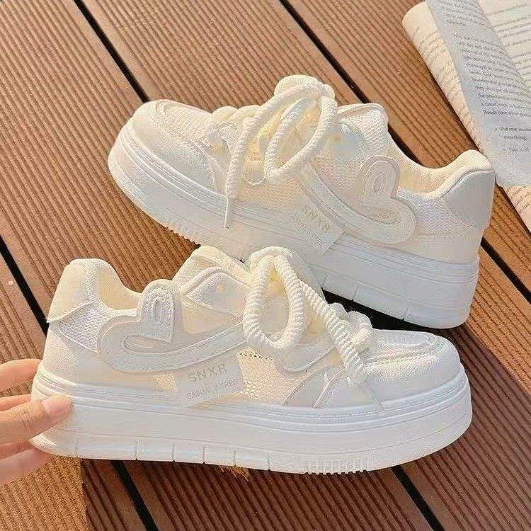 Summer Thick-Soled White Shoes 2025 Breathable Mesh Skirt New Shoes Versatile Casual Shoes Casual Sneakers Summer Style - Image 5