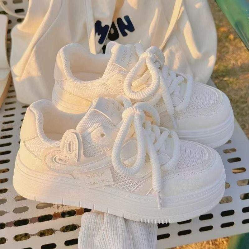 Summer Thick-Soled White Shoes 2025 Breathable Mesh Skirt New Shoes Versatile Casual Shoes Casual Sneakers Summer Style - Image 4