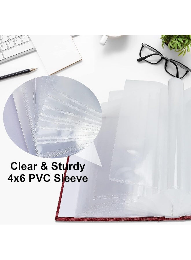 Vienrose Small Photo Album 4x6 Photos, 2 Pack Linen Cover Mini Photo Book - Image 4