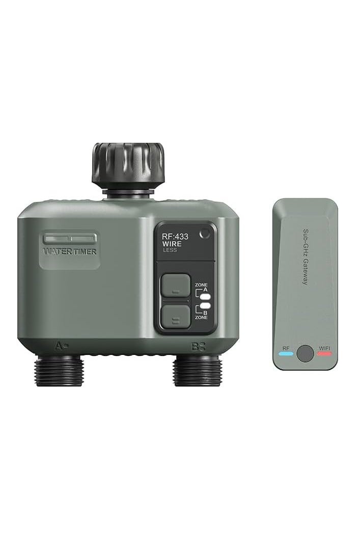 Egardenkart Egardenkart Water Timer Wifi - Multifunctional Sprinkler Timer for Automatic Irrigation System | Hose Timer with Sprinkler Controller | Waterproof Irrigation Timer, Wifi Dual Outlet - Image 1