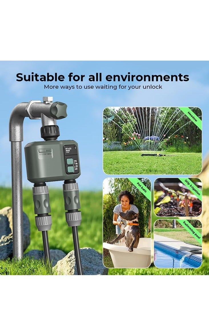 Egardenkart Egardenkart Water Timer Wifi - Multifunctional Sprinkler Timer for Automatic Irrigation System | Hose Timer with Sprinkler Controller | Waterproof Irrigation Timer, Wifi Dual Outlet - Image 5