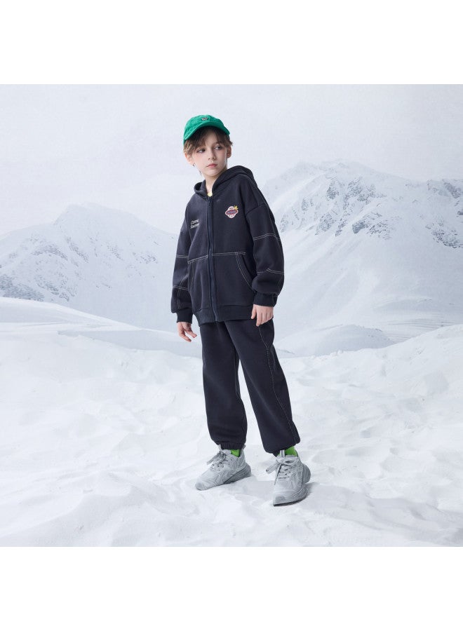 مكد 【أعلى + بنطلون】mqd مجموعة هودي للأولاد الأكبر سنًا بأسلوب أكاديمي ربيعي/خريفي - Image 5