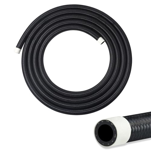 VWTNI 10AN Fuel Line 10AN CPE Fuel Hose 10FT TransmissionOil Cooler Lines Nylon Braided Fuel Line Hose - Image 1