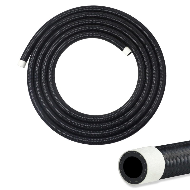 VWTNI 10AN Fuel Line 10AN CPE Fuel Hose 10FT TransmissionOil Cooler Lines Nylon Braided Fuel Line Hose - Image 2
