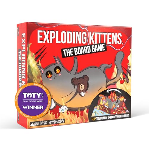 Exploding Kittens لعبة إكسبلودينغ كيتنز - لعبة الطاولة المليئة بالإثارة للاحتفال بعيد الميلاد العاشر لـ 26 لاعبًا من عمر 7 سنوات - رائعة للبالغين والمراهقين وجامعي الألعاب والأطفال - Image 1