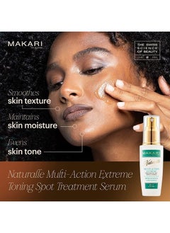 Makari Makari Naturalle Multi-Action Extreme Skin Brightening Serum (1.7 oz) | Brightening Treatment for Dark Spots and Under Eye Circles | Moisturizer for Dry and Irritated Skin with Argan Oil and SPF 16 