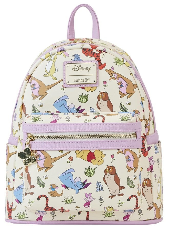 Loungefly Disney Mini Backpack Winnie the Pooh Eeyore Friends AOP Shoulder Bag - Image 1