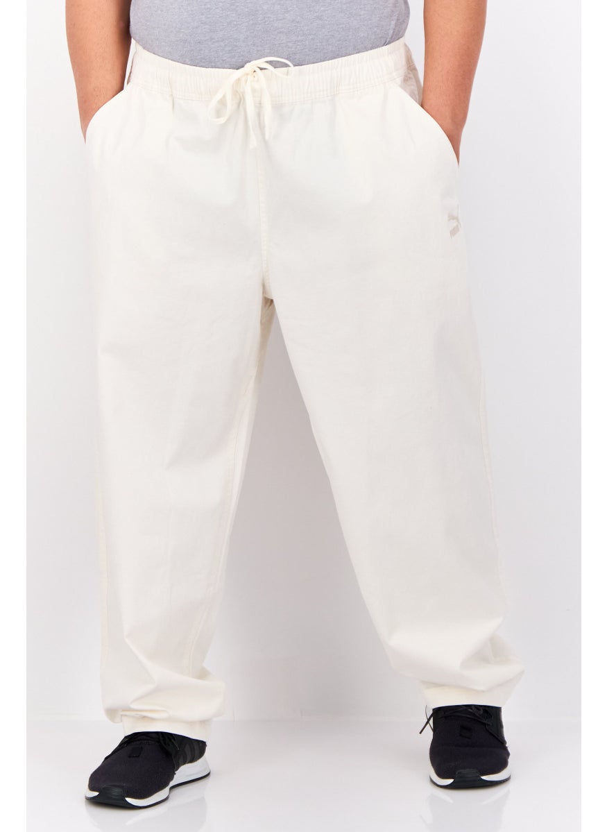 PUMA Men Relaxed Fit Embroidered Logo Golf Pants, White  - Image 1