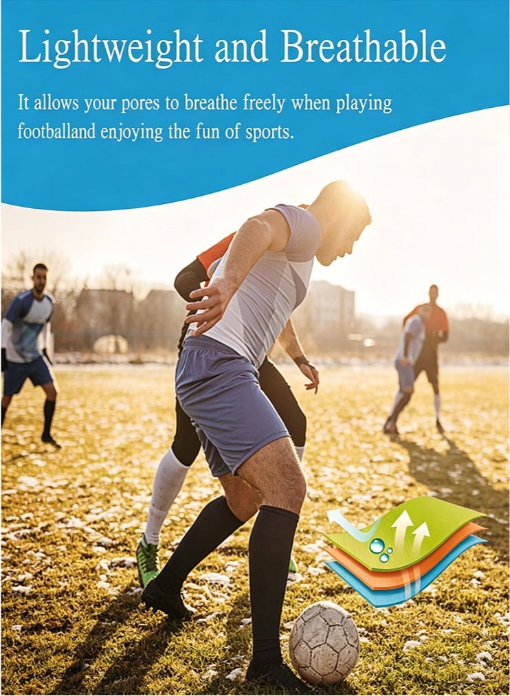 meayul 2 Pairs Shin Guards Football, Soccer Shin Pads with Honeycomb Pads, Elastic  Shin Protector for Teenagers and Aldult, Breathable Football Sock Sleeve for Football, Hockey, Fitness, Soccer Gam - Image 5