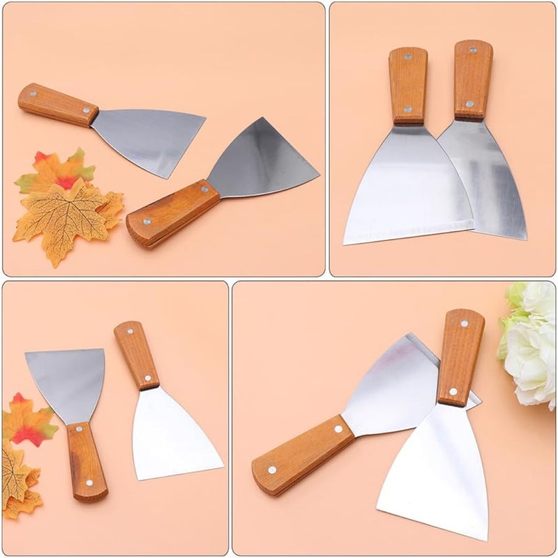 3Pcs Stainless Steel Steak Spatulas Kitchen Utensils for Grilling Baking - Image 4