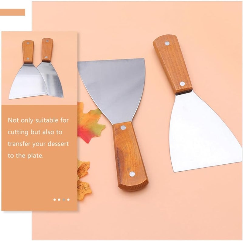 3Pcs Stainless Steel Steak Spatulas Kitchen Utensils for Grilling Baking - Image 5