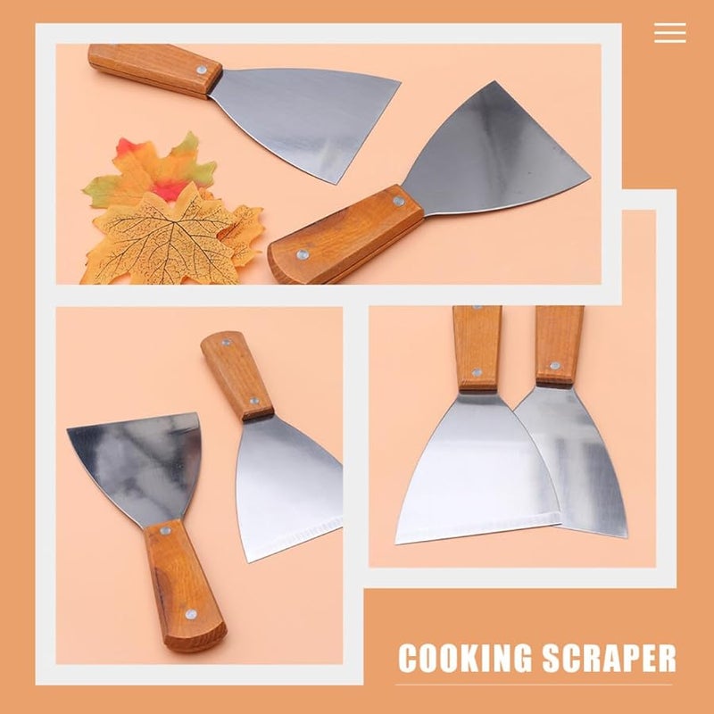 3Pcs Stainless Steel Steak Spatulas Kitchen Utensils for Grilling Baking - Image 2