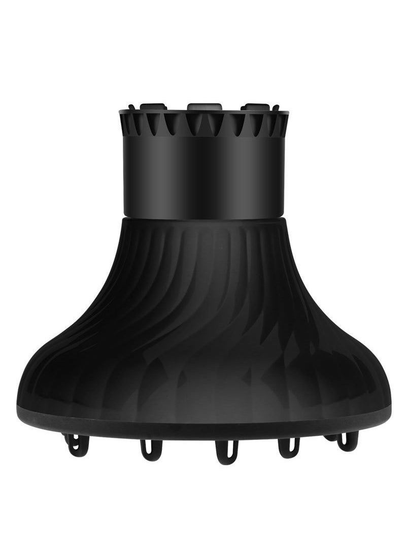 general 1 x 5 pcs Universal Hair Dryer Diffuser Attachment Black 803