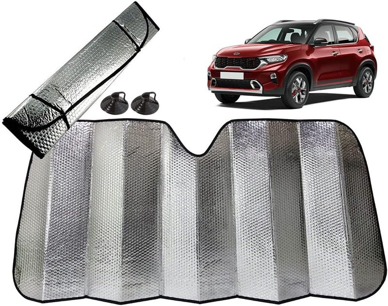 Selifaur 60x130 cm Foldable Auto Front/Rear Window Car Windshield Sun Shade for Kia Sonet - Image 1