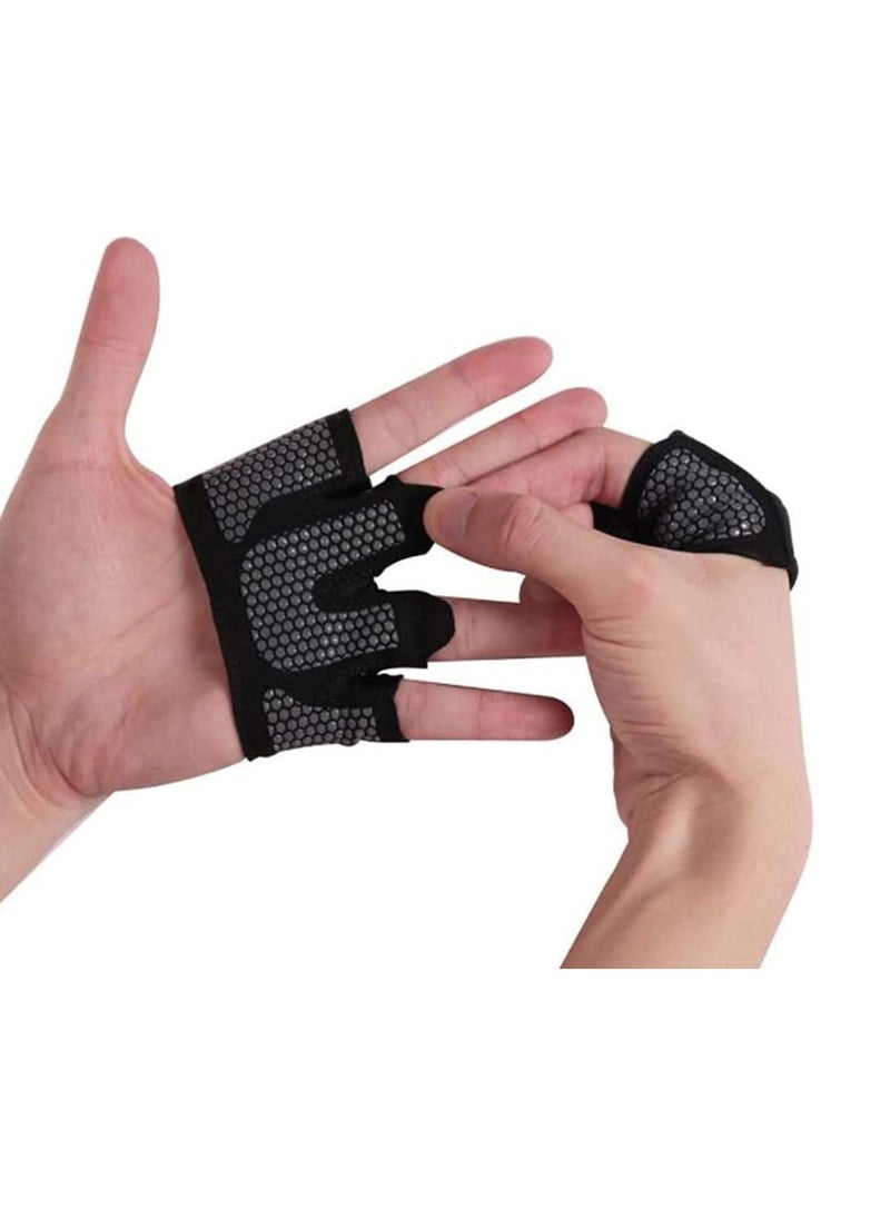 Generic - Gym Barehand Gloves, Workout Weight Lifting Fitness Rowing Silicone Non-Slip Callus Guard Padded Grip for Cross Training, Pull Up, Hand Palm Protection - Image 1