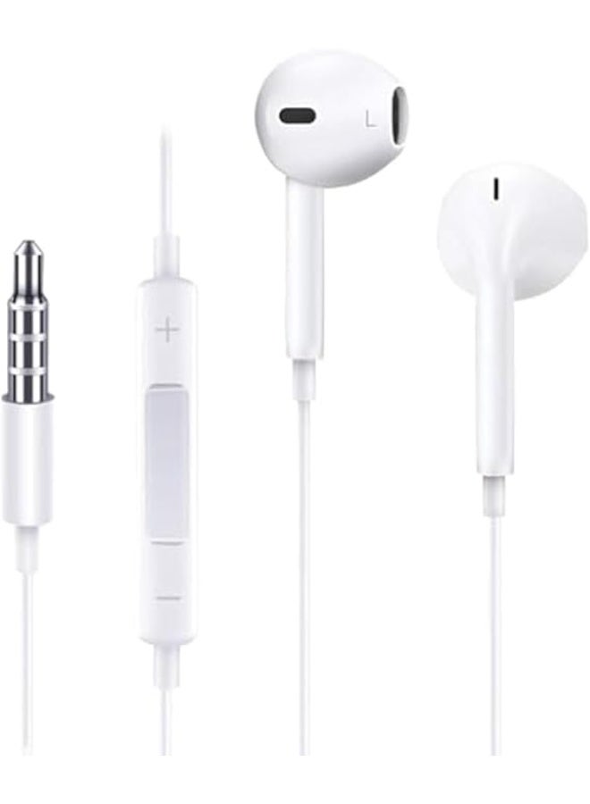 Wired headphones with 3.5mm jack and microphone for iPhone 5, 5C and iPod Nano, in-ear