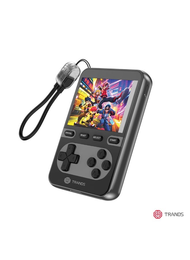 Trands 10000mAh Magnetic Wireless Power Bank with 2.8" Retro Gaming Console, 20W PD Fast Charging, Built-in Type-C Cable & 1100 Retro Games Included - PB1297 (Black) - Image 1