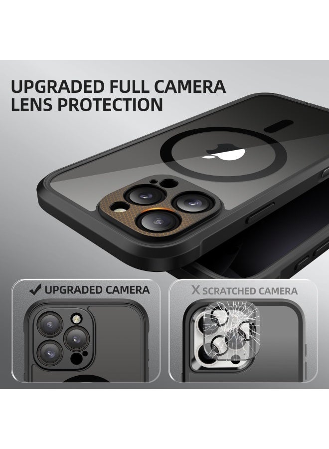 BERFY Magnetic for iPhone 16 Pro Max Case, Compatible with MagSafe, Built-in Privacy Screen Protector and Upgraded Camera Protection,Anti-Spy Full Body Shockproof Phone Case for 16 Pro Max 6.9", Black - Image 5