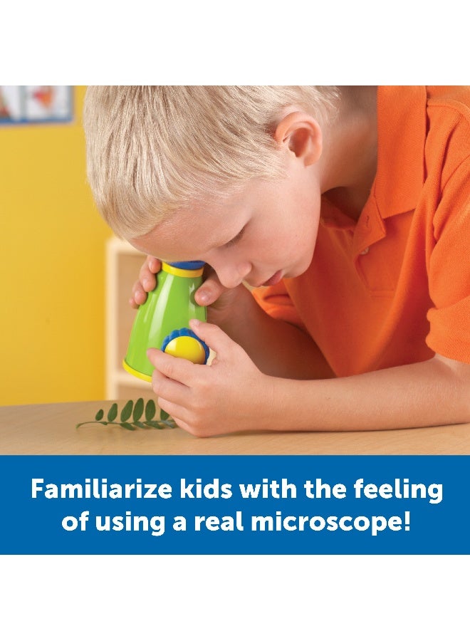ليرننج ريسورسز موارد التعلم، مجهر ViewScope للعلوم الأساسية، مجهر عملي للأطفال، تكبير 20 ضعفًا، عارض قابل للفصل، عدسة عينية ناعمة للراحة، يتضمن جرابًا بلاستيكيًا شفافًا للعينات، مناسب للأعمار من 3 سنوات فما فوق - Image 2