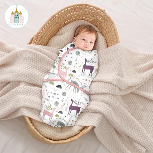Cute Castle 3-Pack Baby Swaddle Sleep Sacks - Newborn Swaddle Sack - Ergonomic Baby Swaddles Blanket Warp for Boys and Girls - Baby Essentials (0-3 Months - Pink) - Image 4