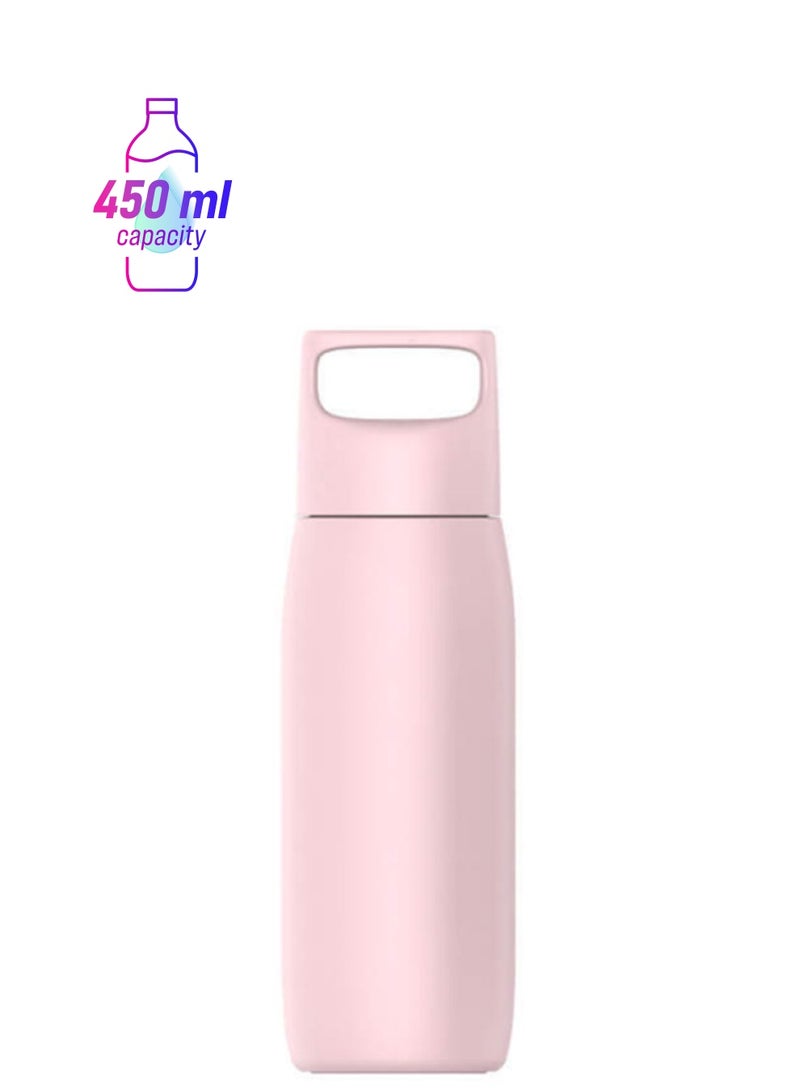 Smart Vacuum Insulation Water Bottle Pink 450ml