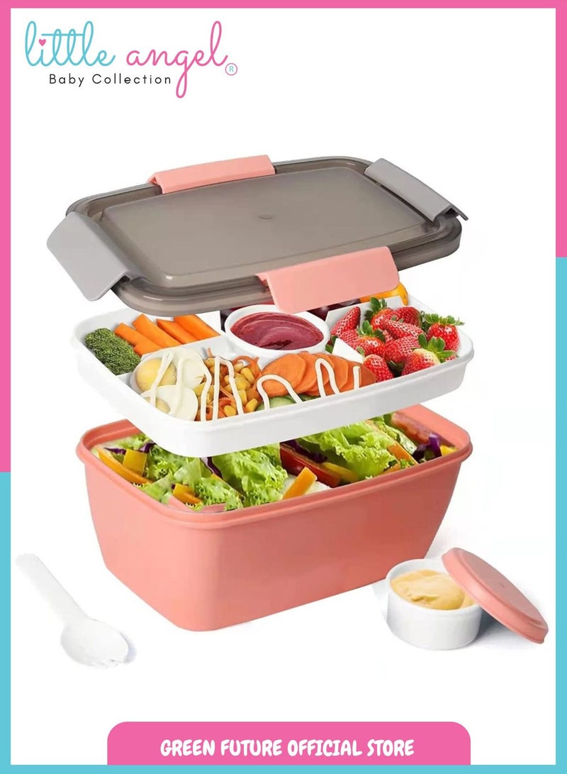 Little Angel Kids Bento Lunch Box 2000ml – Leak-Proof, Insulated, Eco-Friendly, with Compartments – Ideal for School & Travel - Image 4