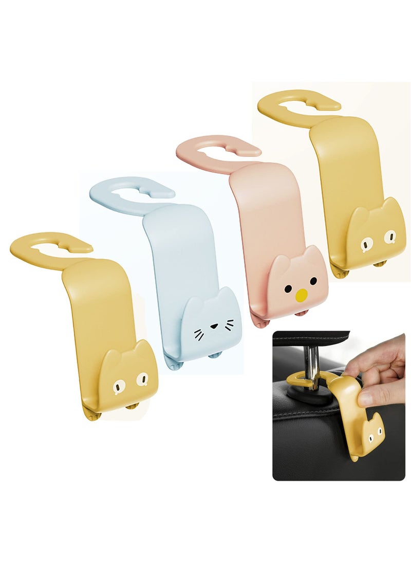 Excefore Car Seat Headrest Hooks, 8 Pack Universal Car Back Seat Brackets, Car Bag Holder Hooks, Car Seat Back Organizers Car Accessories Vehicle Rear Seat Backseat Hanger For Purse Bags Coats Grocery Bags  - Image 1