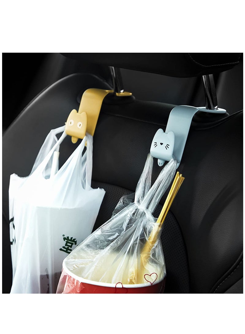 Excefore Car Seat Headrest Hooks, 8 Pack Universal Car Back Seat Brackets, Car Bag Holder Hooks, Car Seat Back Organizers Car Accessories Vehicle Rear Seat Backseat Hanger For Purse Bags Coats Grocery Bags  - Image 3