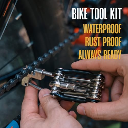 Hayvenhurst Bike Multitool - Bike Tool Kit -12 In 1 Lightweight Stainless Steel Bicycle Multi tool - Safety Locking, Survival Gear With Hex Key, Screwdriver, Chain Cutting Tool by Hayvenhurst - Image 5