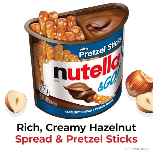 Nutella & GO! Bulk 24 Pack, Hazelnut and Cocoa Spread with Pretzel Sticks, Stocking Stuffers, Snack Cups, 1.9 oz Each​ - Image 2